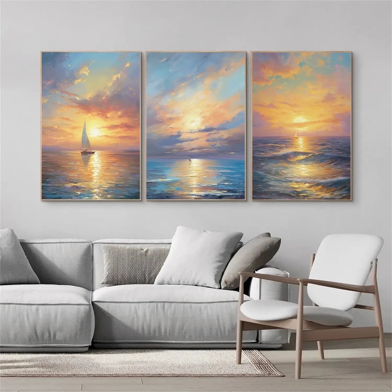 Ocean And Sky Painting Set of 3 #OS 215