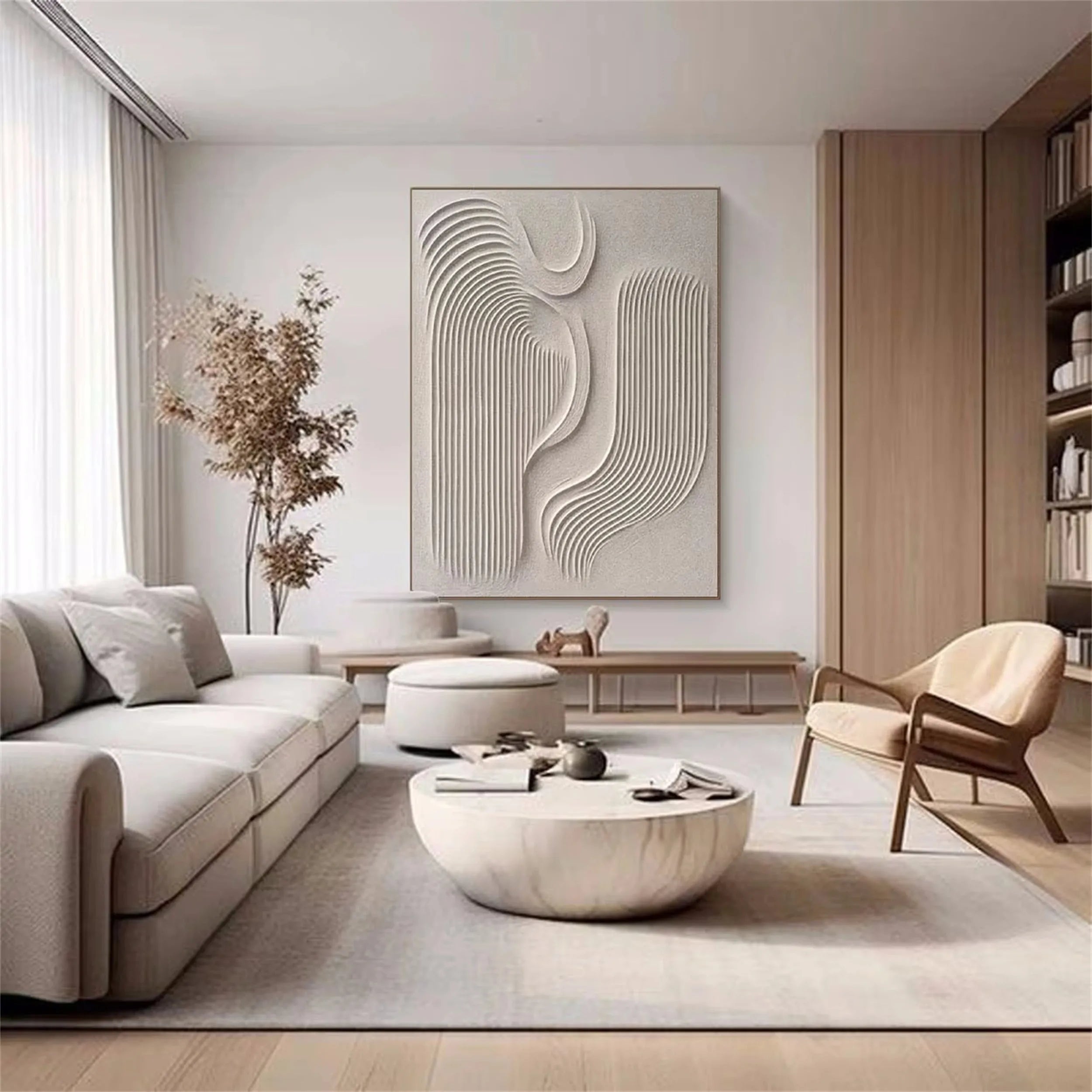 Beige & Brown Abstract #BB068