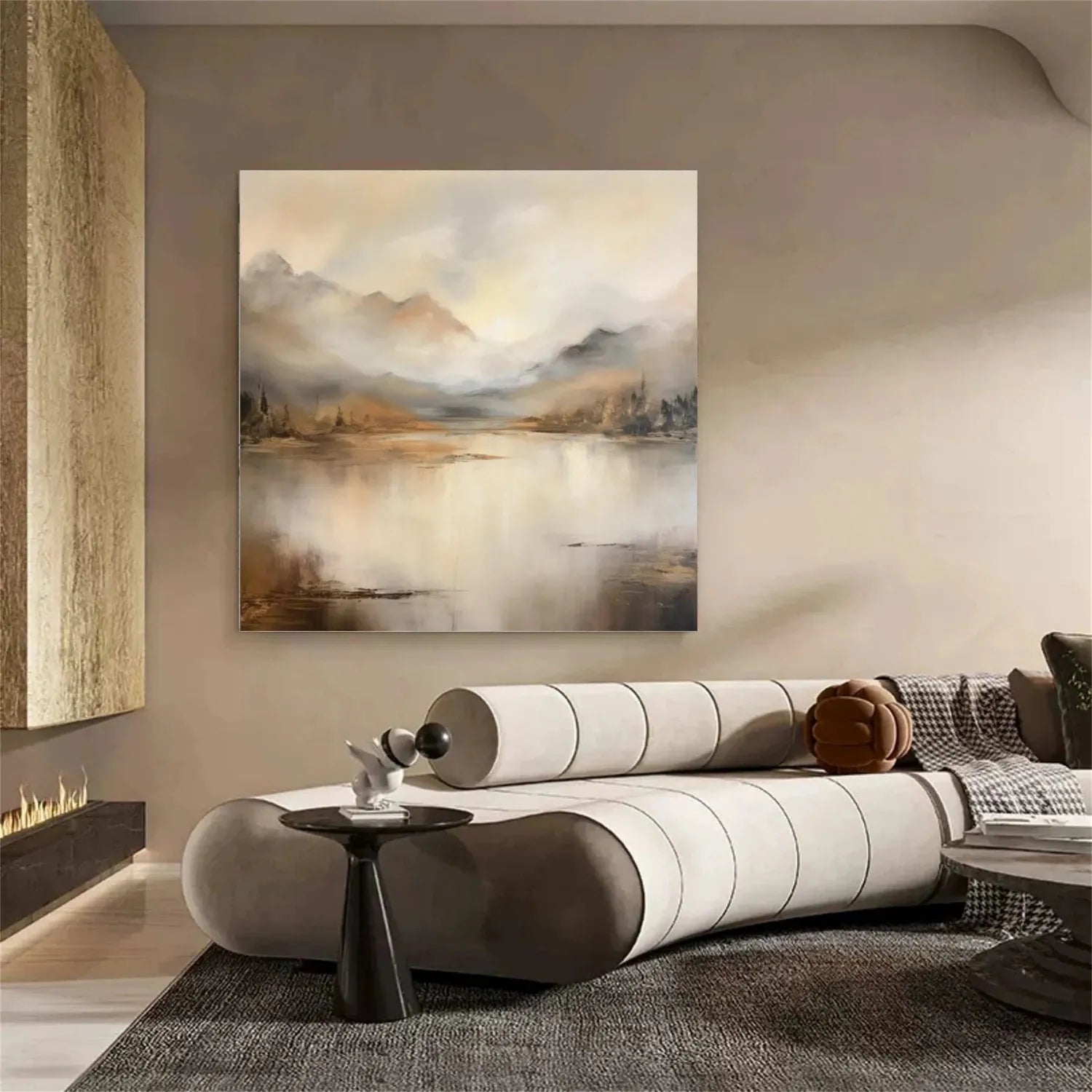 Abstract Mountain Canvas Art #MO020