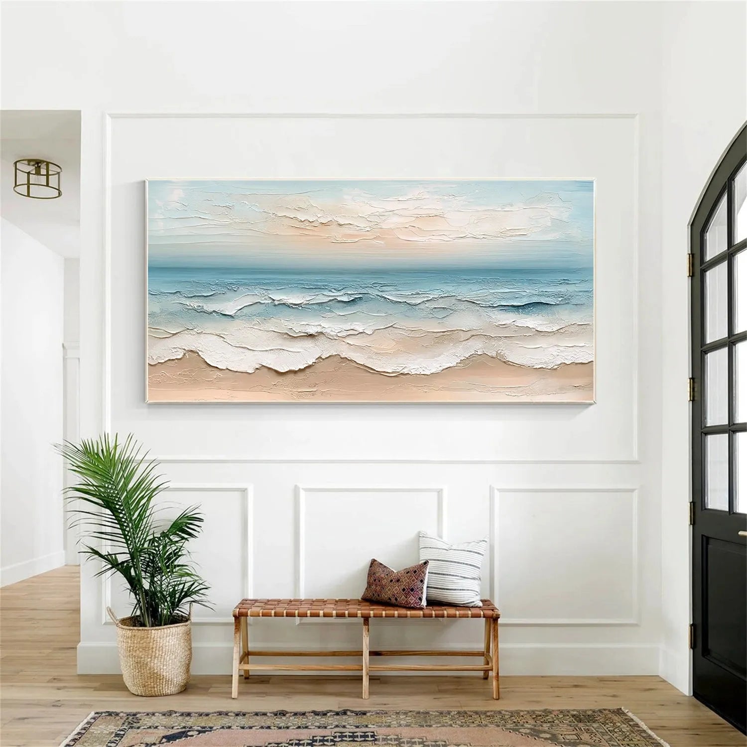 Ocean And Sky Abstract Textured Wall Art  #OS056