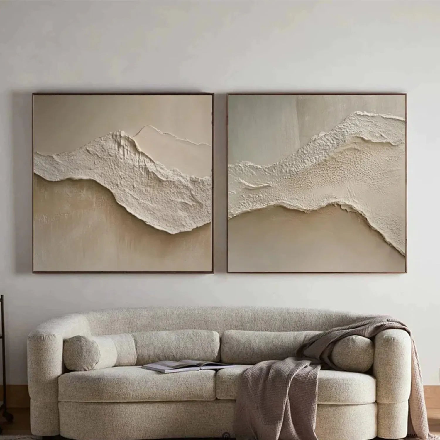 Ocean Abstract Textured Wall Art Set of 2 #OP041