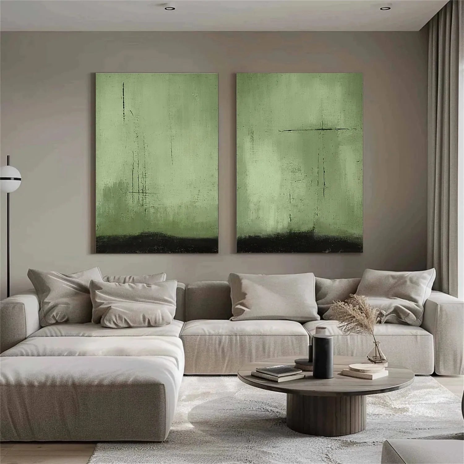 Abstract Painting Canvas Set of 2 #AP157