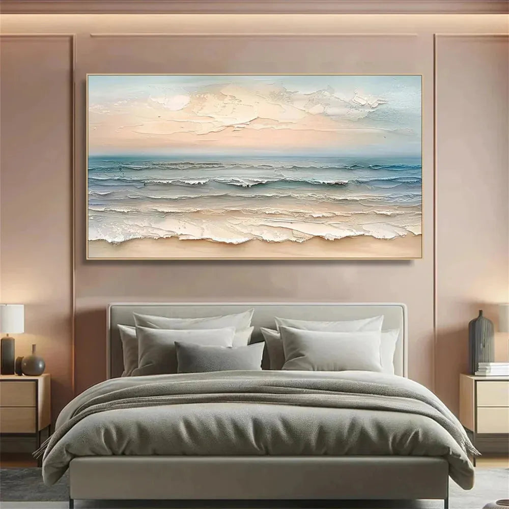 Ocean And Sky Textured Painting Canvas #OS027
