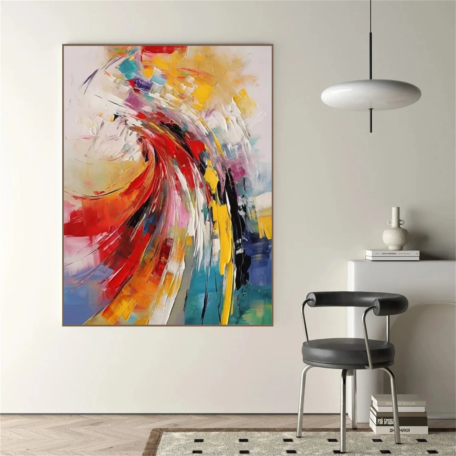 Colorful Abstract Textured Painting Canvas #AT039