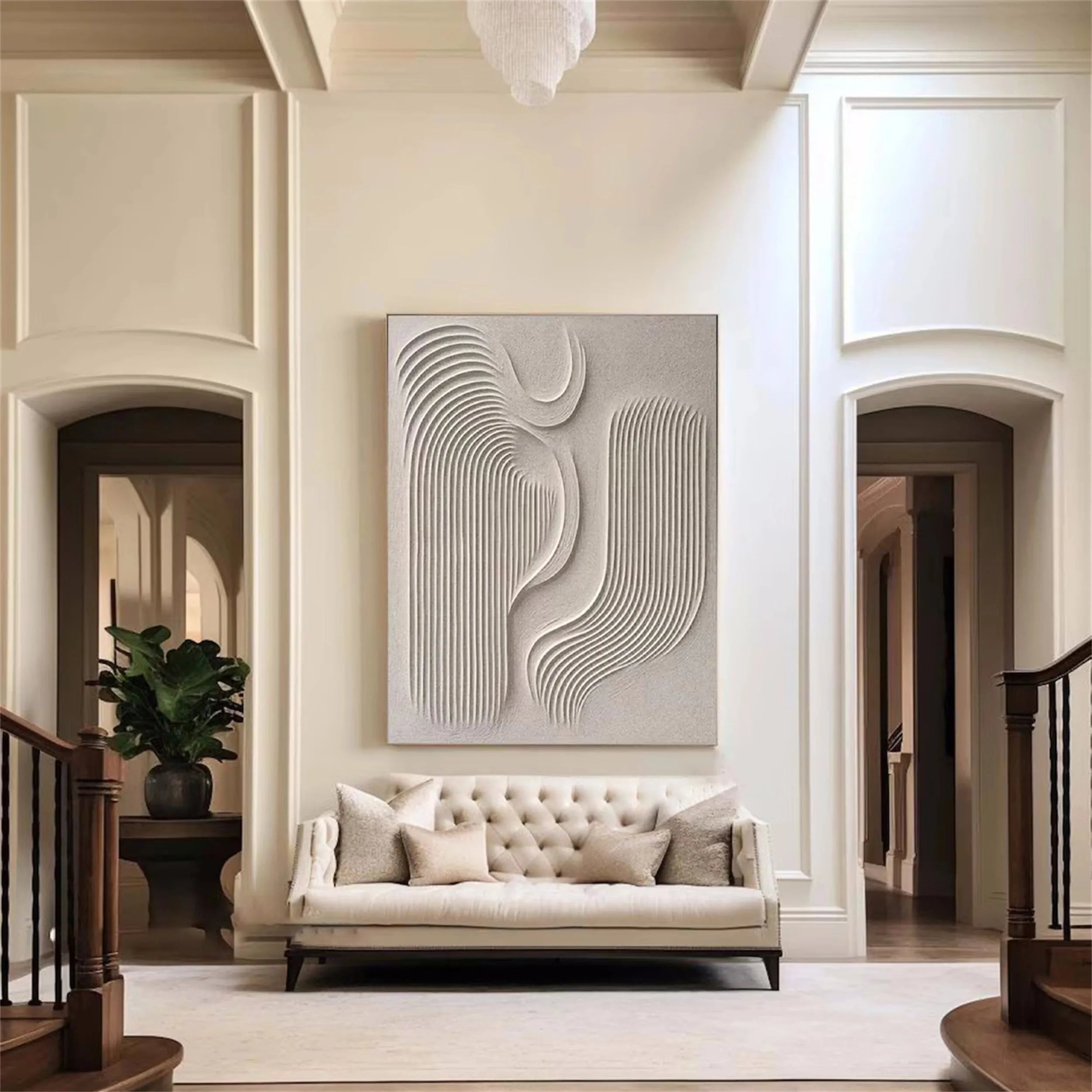 Beige & Brown Abstract #BB068