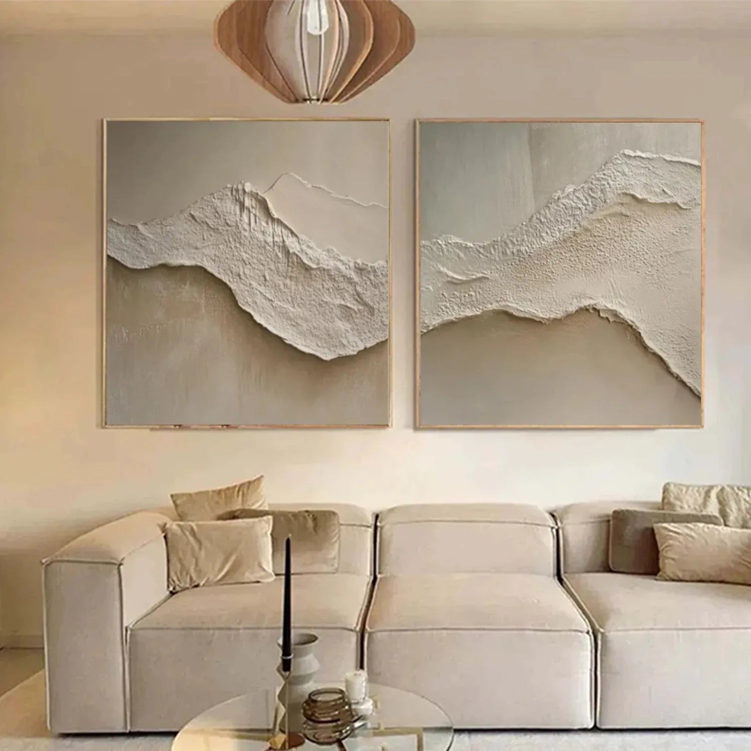 Ocean Abstract Textured Wall Art Set of 2 #OP041