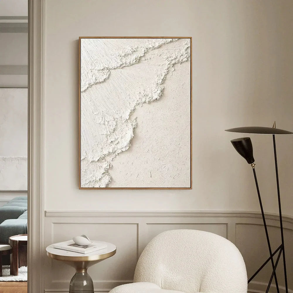 Beige Minimalist Textured Wall Art #MM070