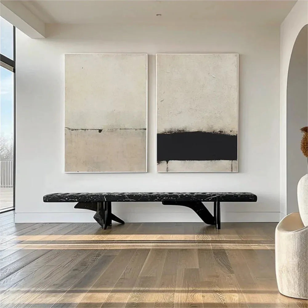 Beige Wabi Sabi Canvas Art Set of 2 #WS046