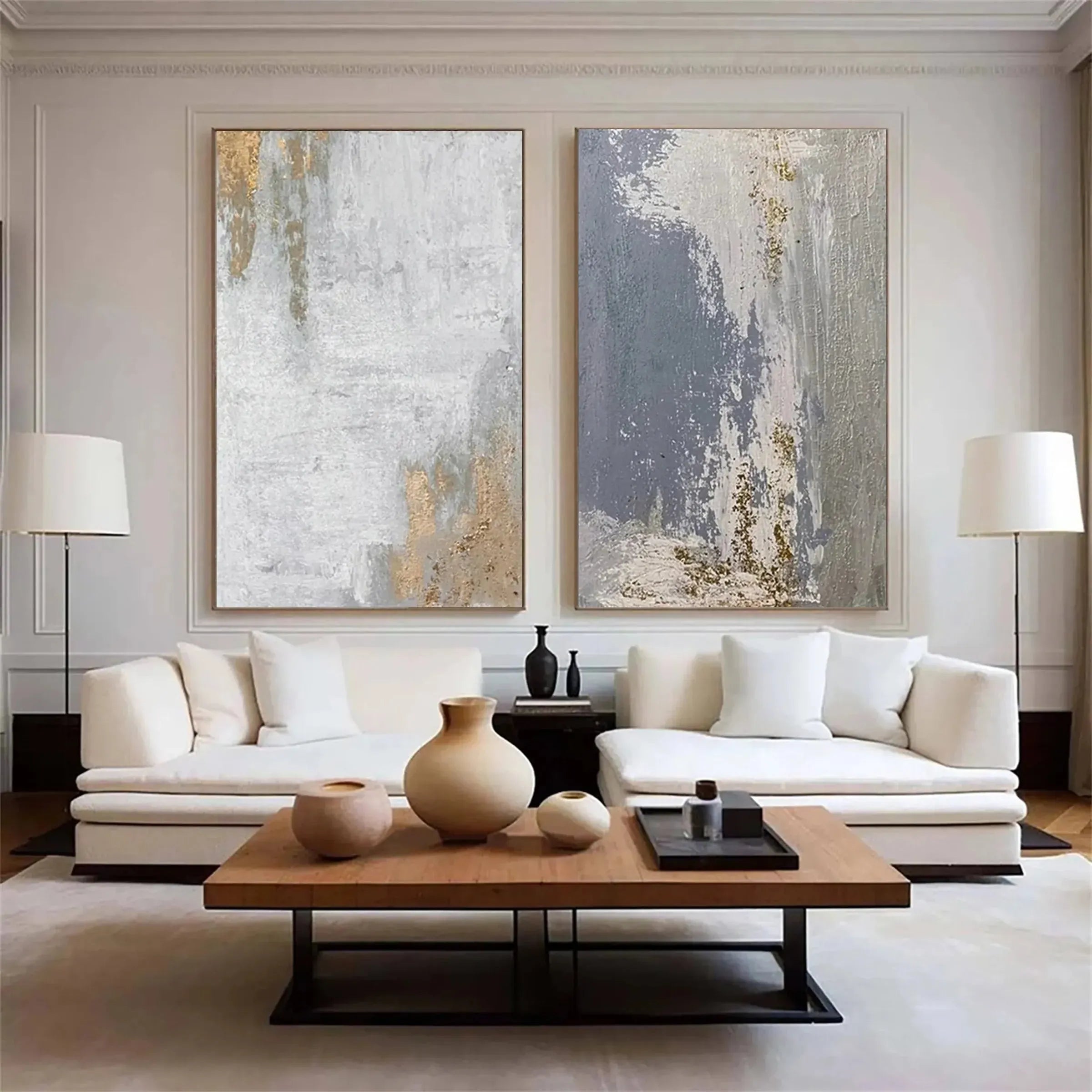 Abstract Painting Canvas Set of 2 #AP129