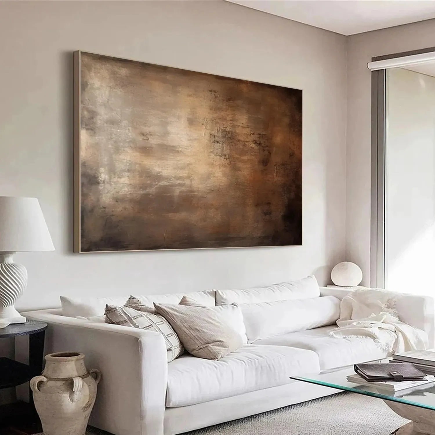 Brown Abstract Canvas Wall art #AP215