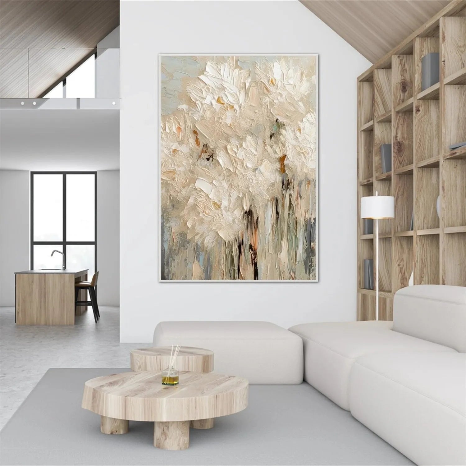 Flower And Tree Abstract Texture Canvas Art #FT 221