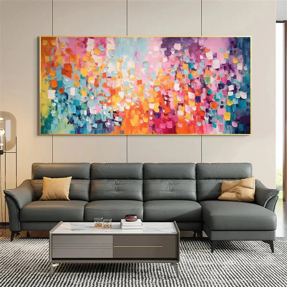 Colorful Abstract Textured Painting Canvas #AT001