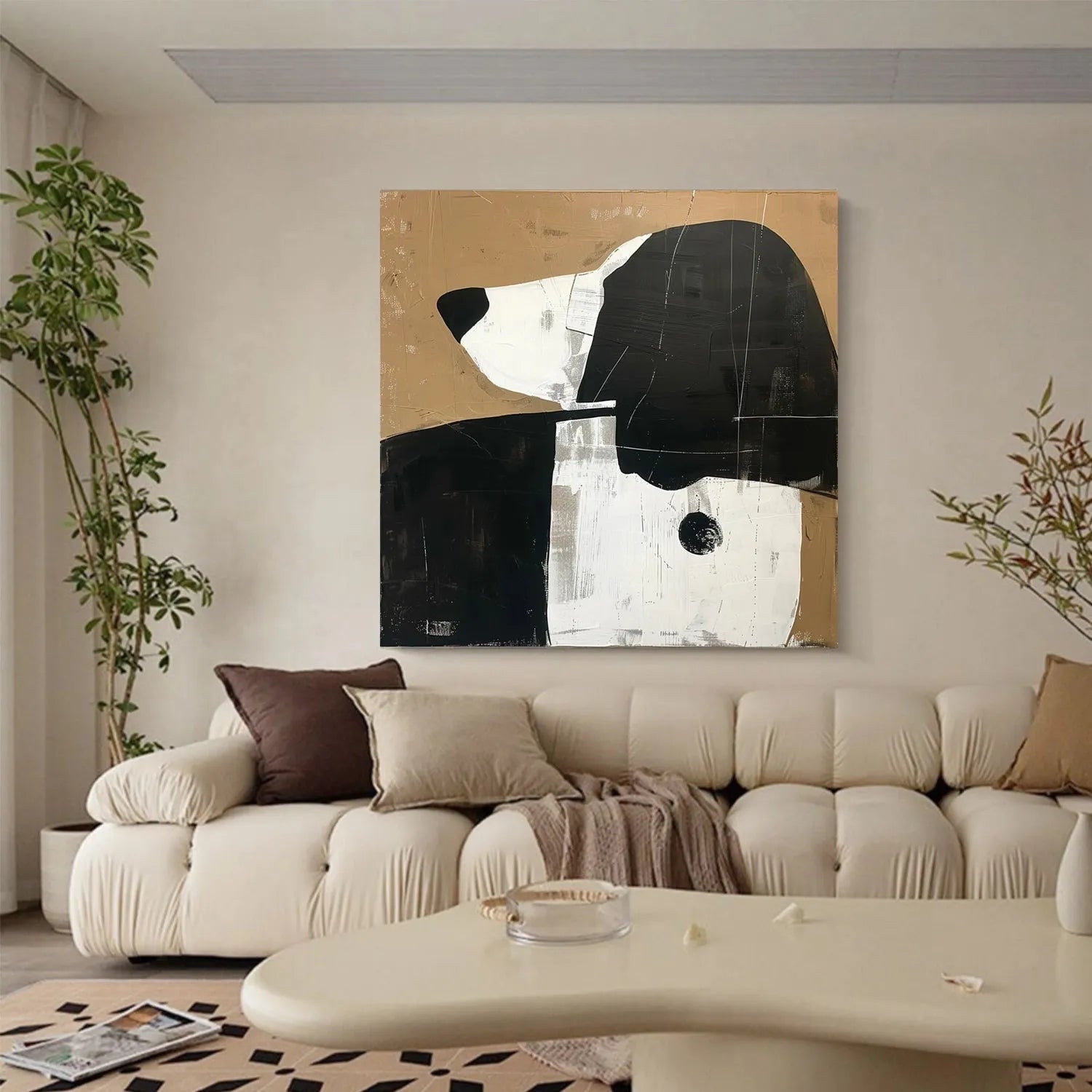 Abstract Animal Dog Wall Art #AC059