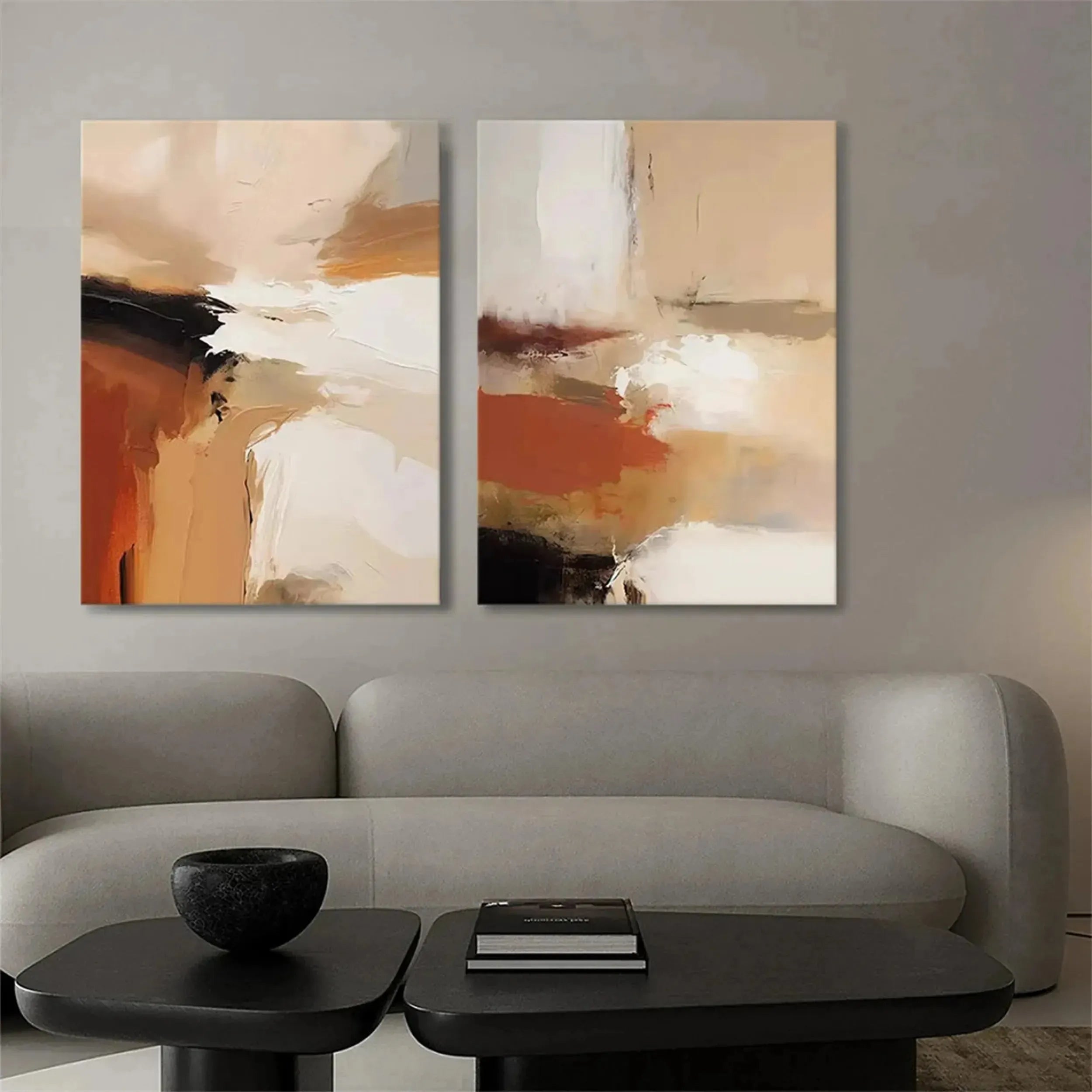 Abstract Painting Canvas Set of 2 #AP090