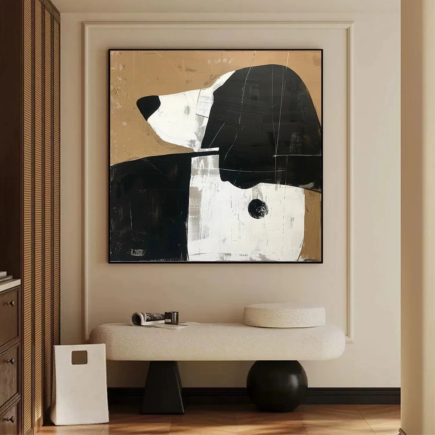 Abstract Animal Dog Wall Art #AC059