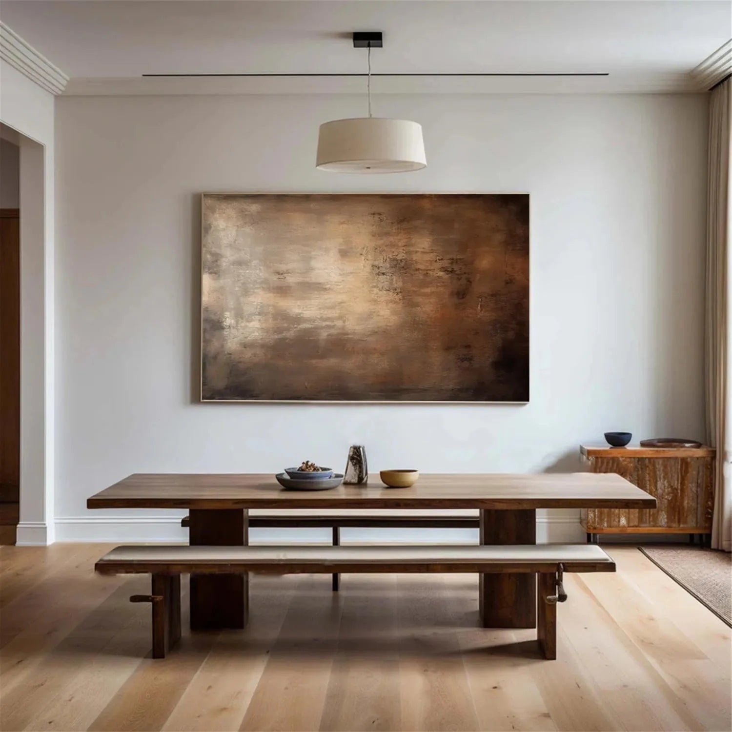 Brown Abstract Canvas Wall art #AP215