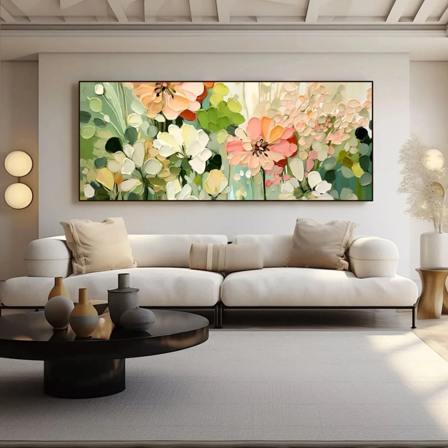 Colorful Flower Textured Painting Canvas #FP051