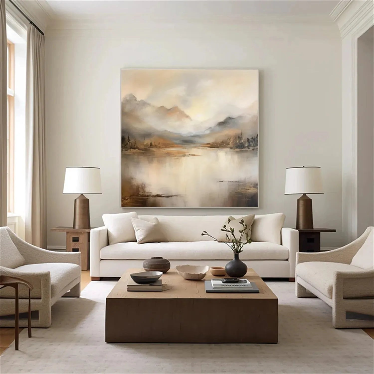 Abstract Mountain Canvas Art #MO020