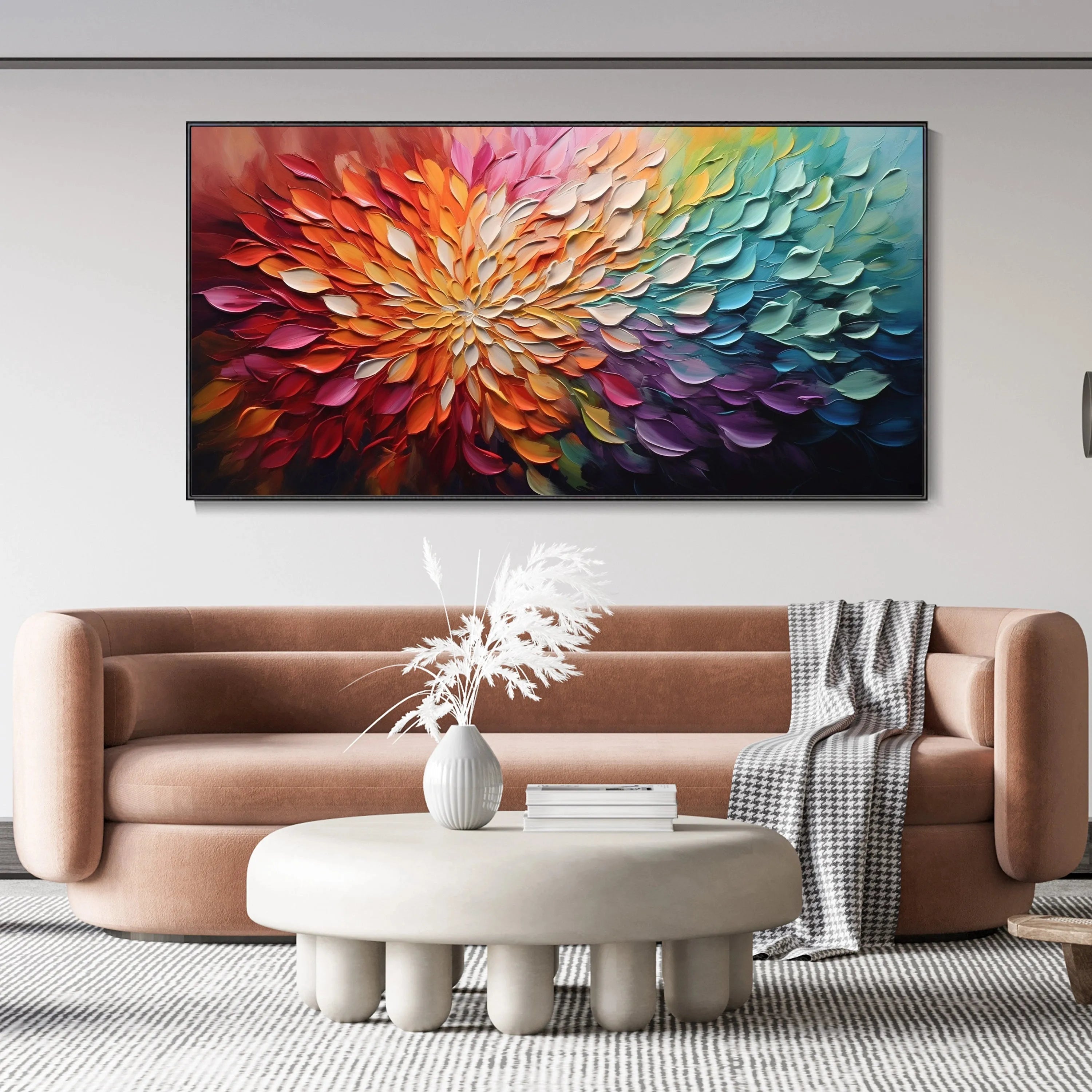 Colorful Abstract Textured Painting Canvas #AT067