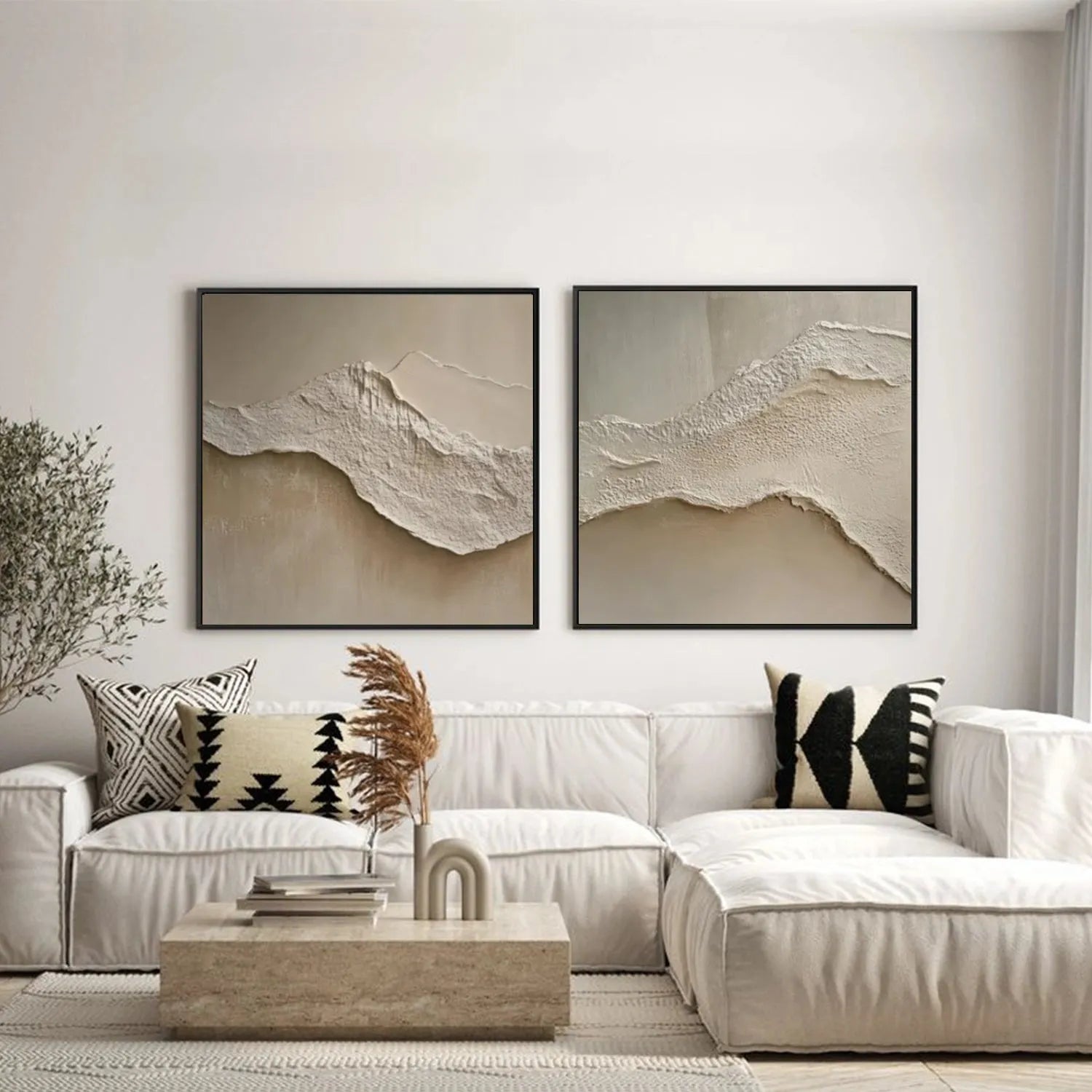 Ocean Abstract Textured Wall Art Set of 2 #OP041