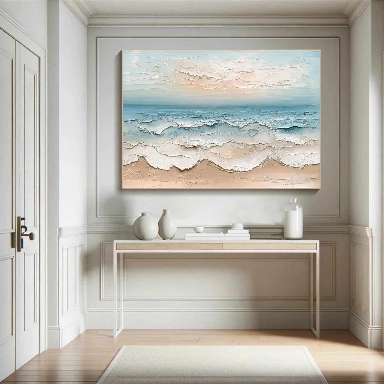 Ocean And Sky Abstract Textured Wall Art  #OS056