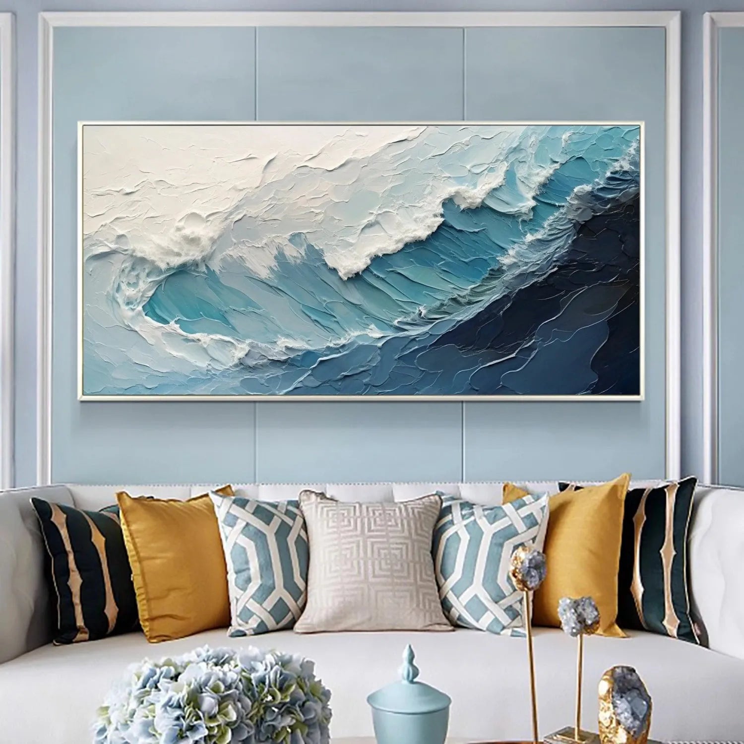 Ocean Textured Painting Canvas #OP022