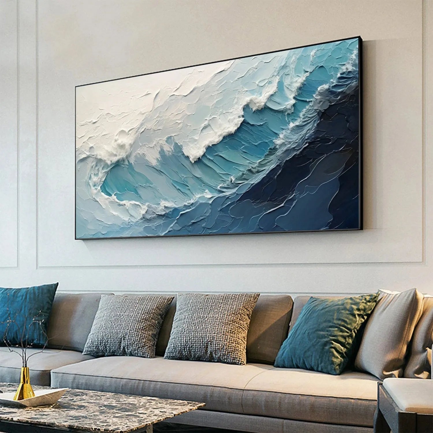 Ocean Textured Painting Canvas #OP022