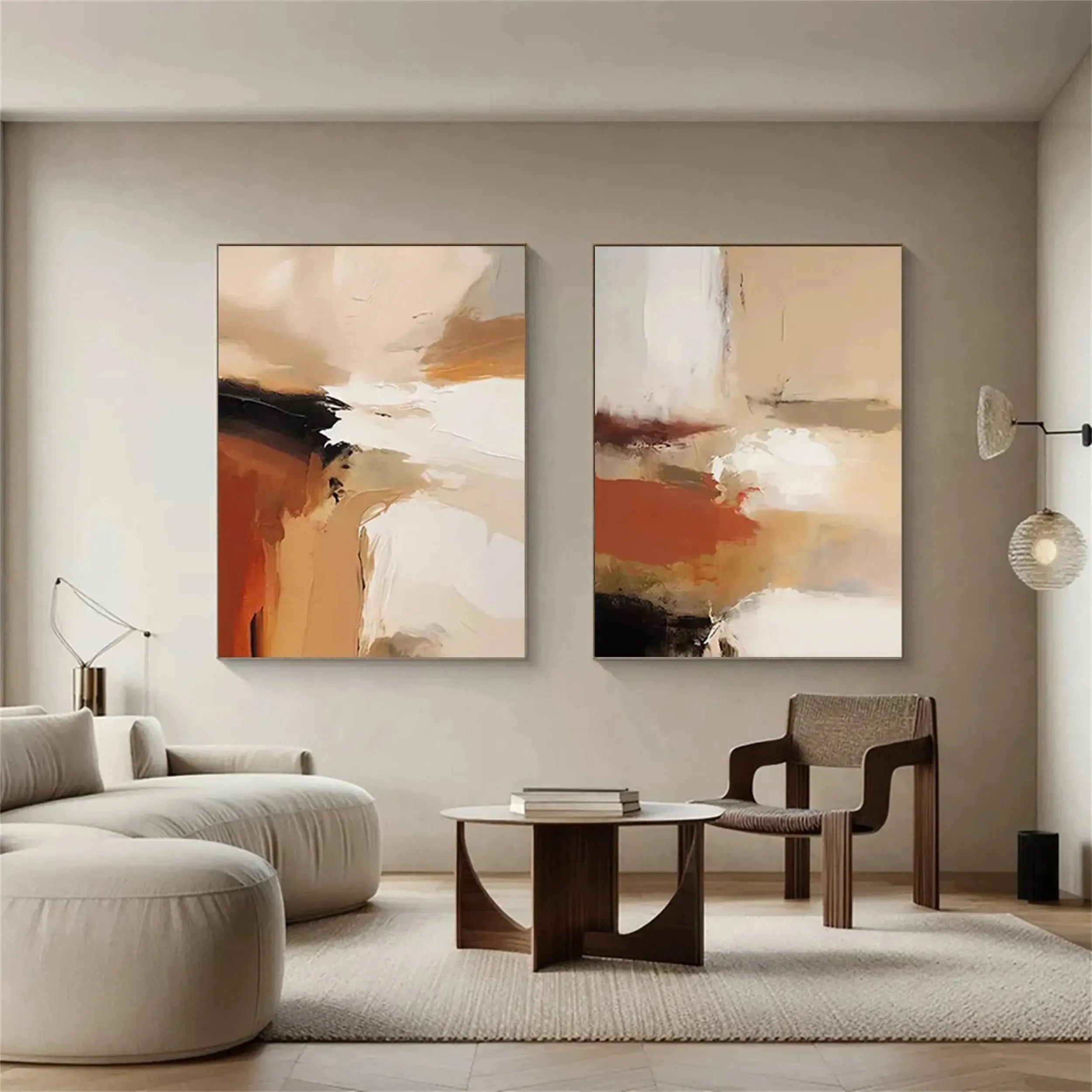 Abstract Painting Canvas Set of 2 #AP090