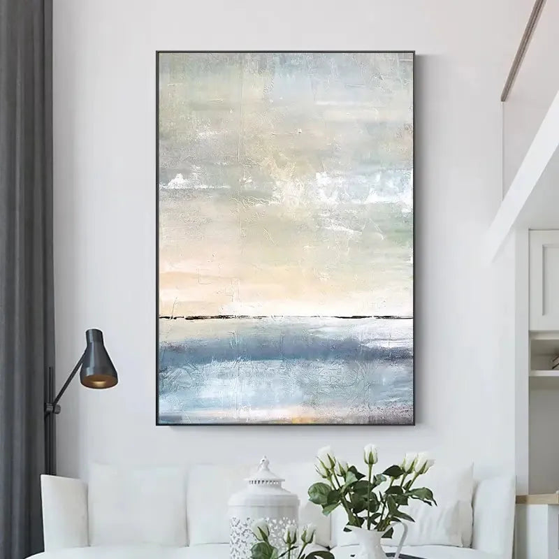 Ocean And Sky Textured Painting Canvas #OS001