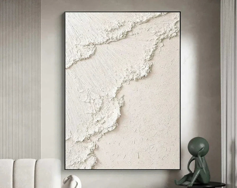 Beige Minimalist Textured Wall Art #MM070