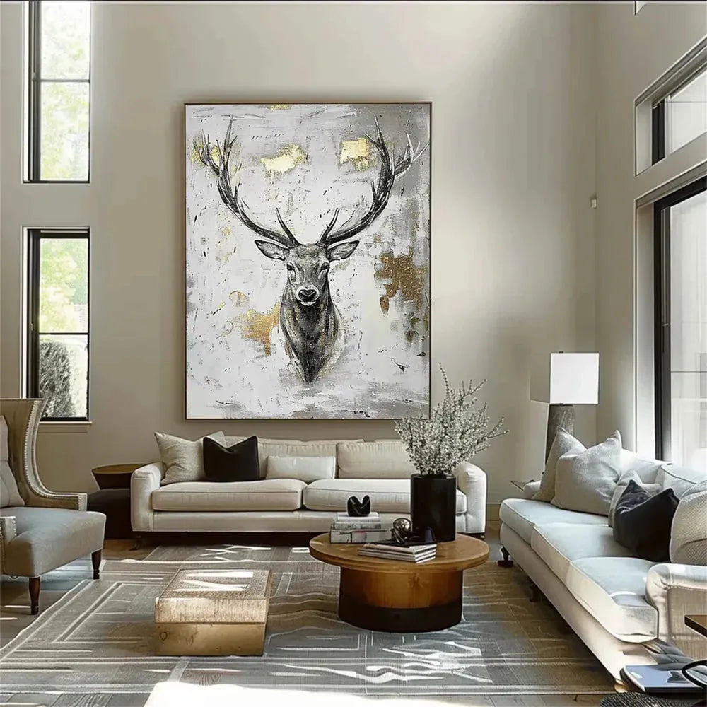 Animal Textured Canvas Art Painting #AC024