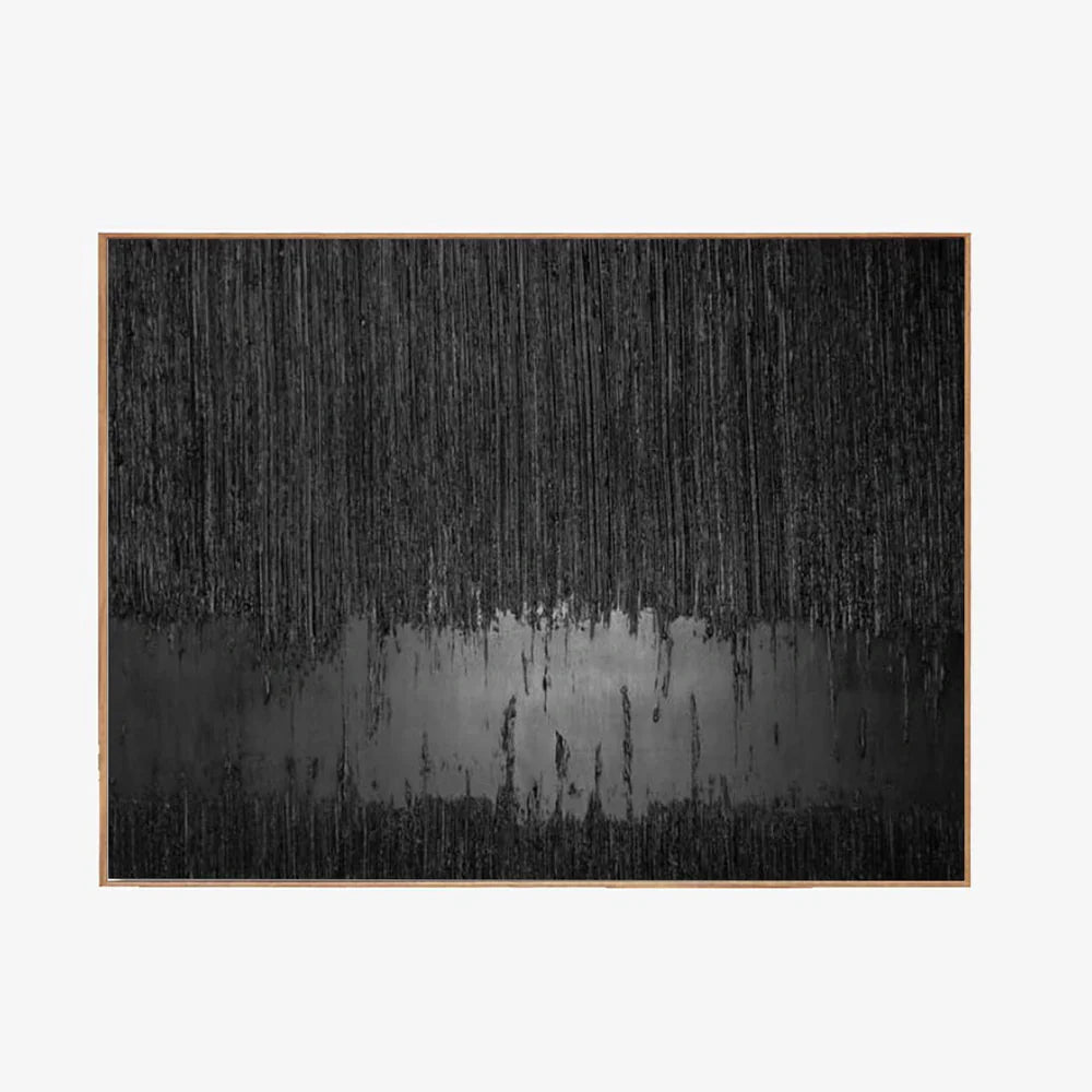 Black Minimalist Textured Painting #MZ024
