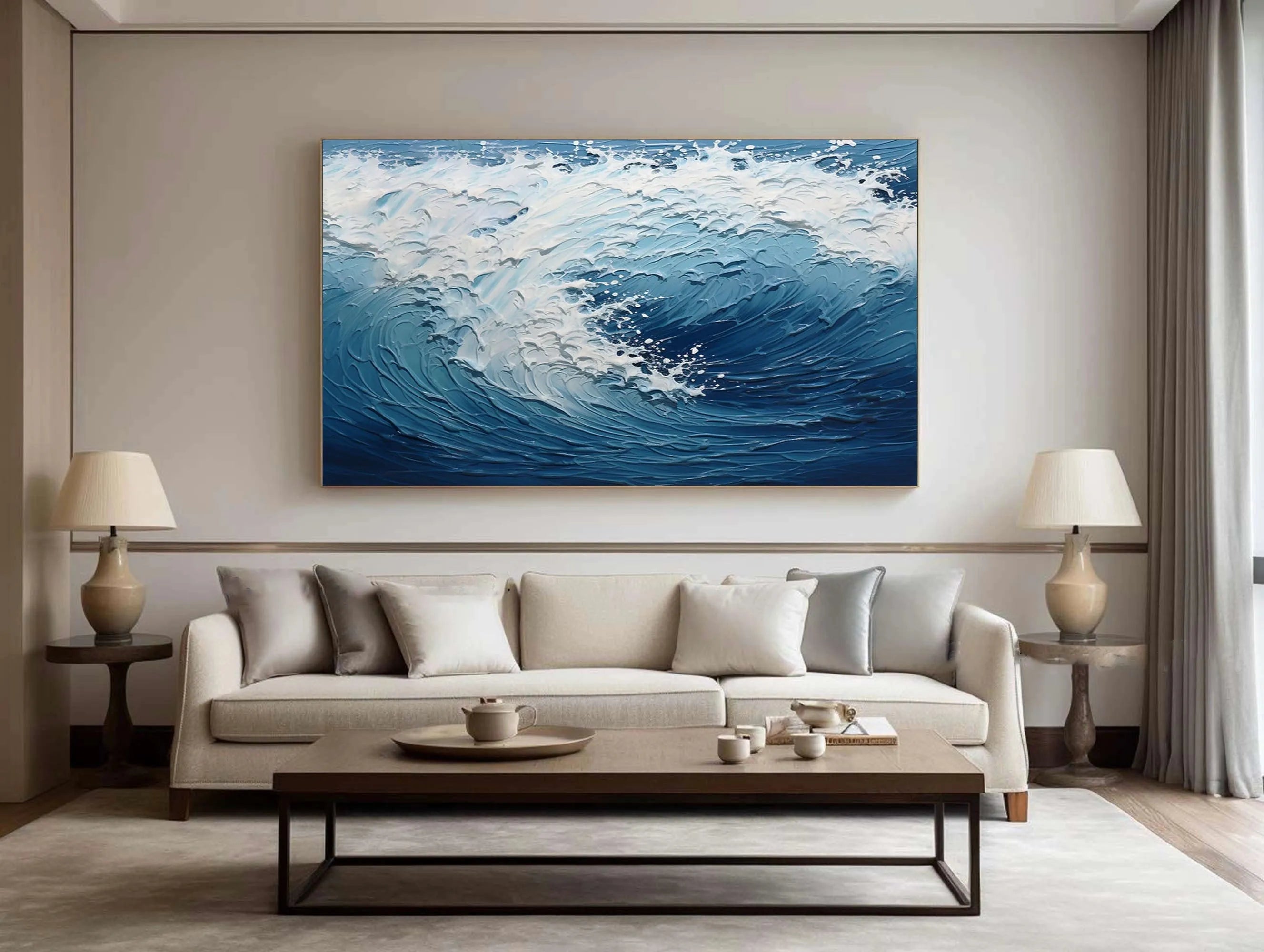 Ocean Textured Painting Canvas #OP020
