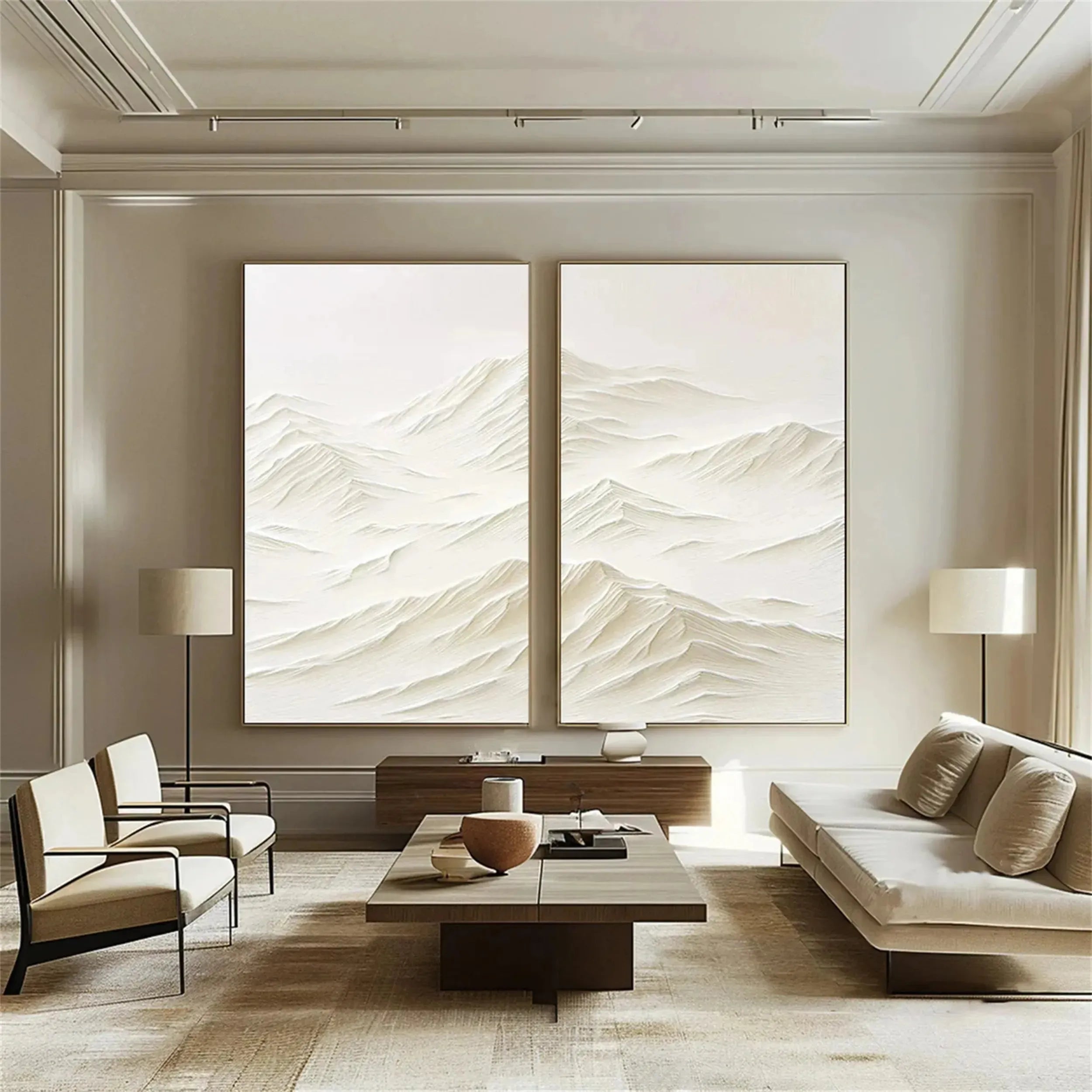 Mountain Textured Canvas Art Set of 2 #MO008