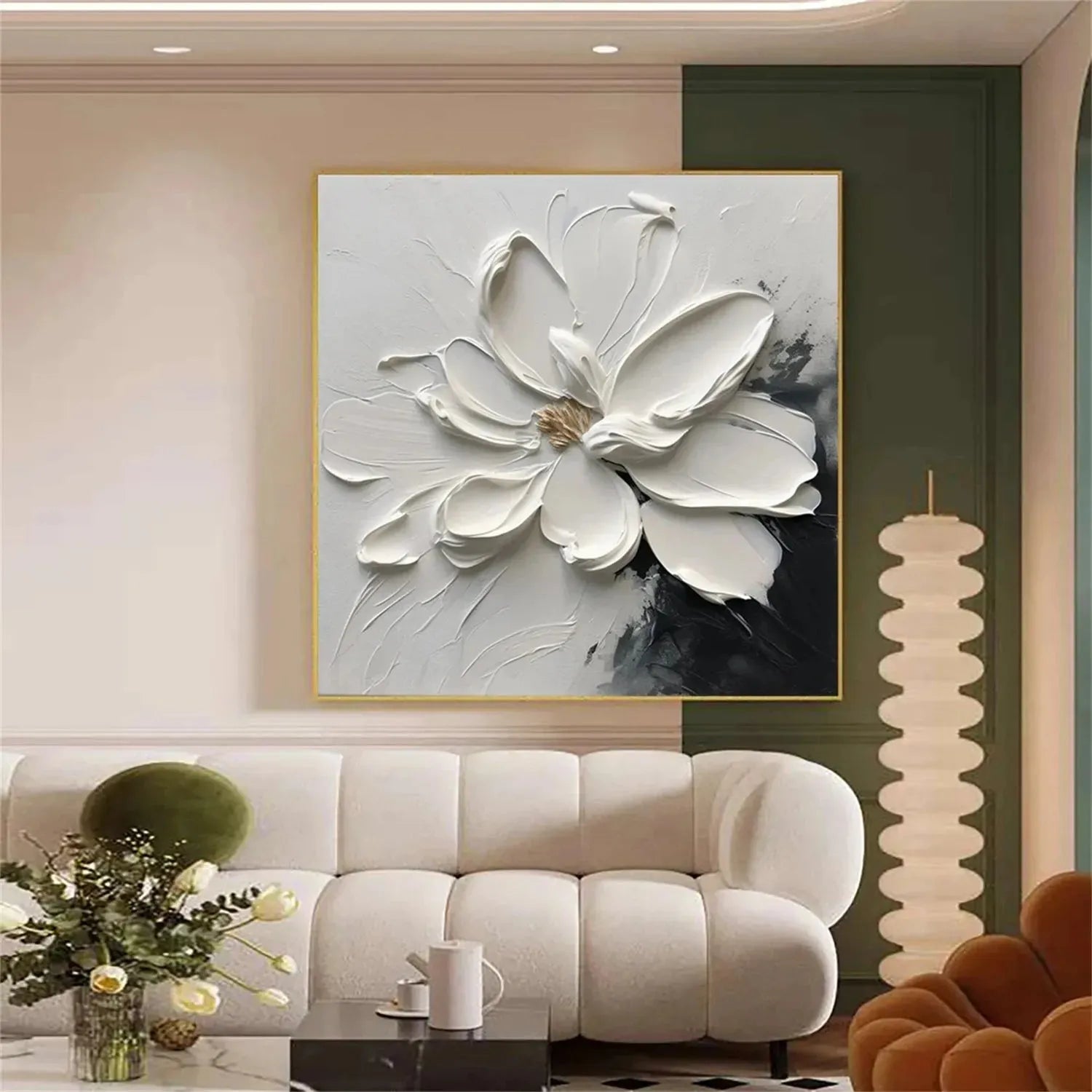 Flower Textured Painting Canvas #FP048