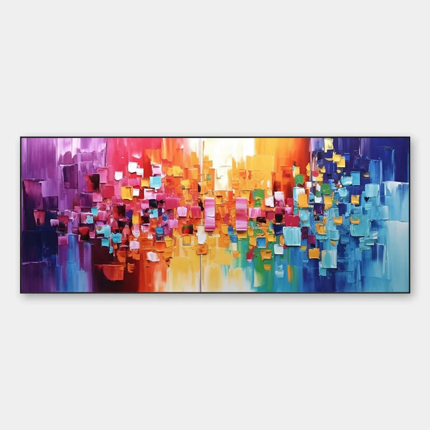 Colorful Abstract Textured Painting Canvas #AT101