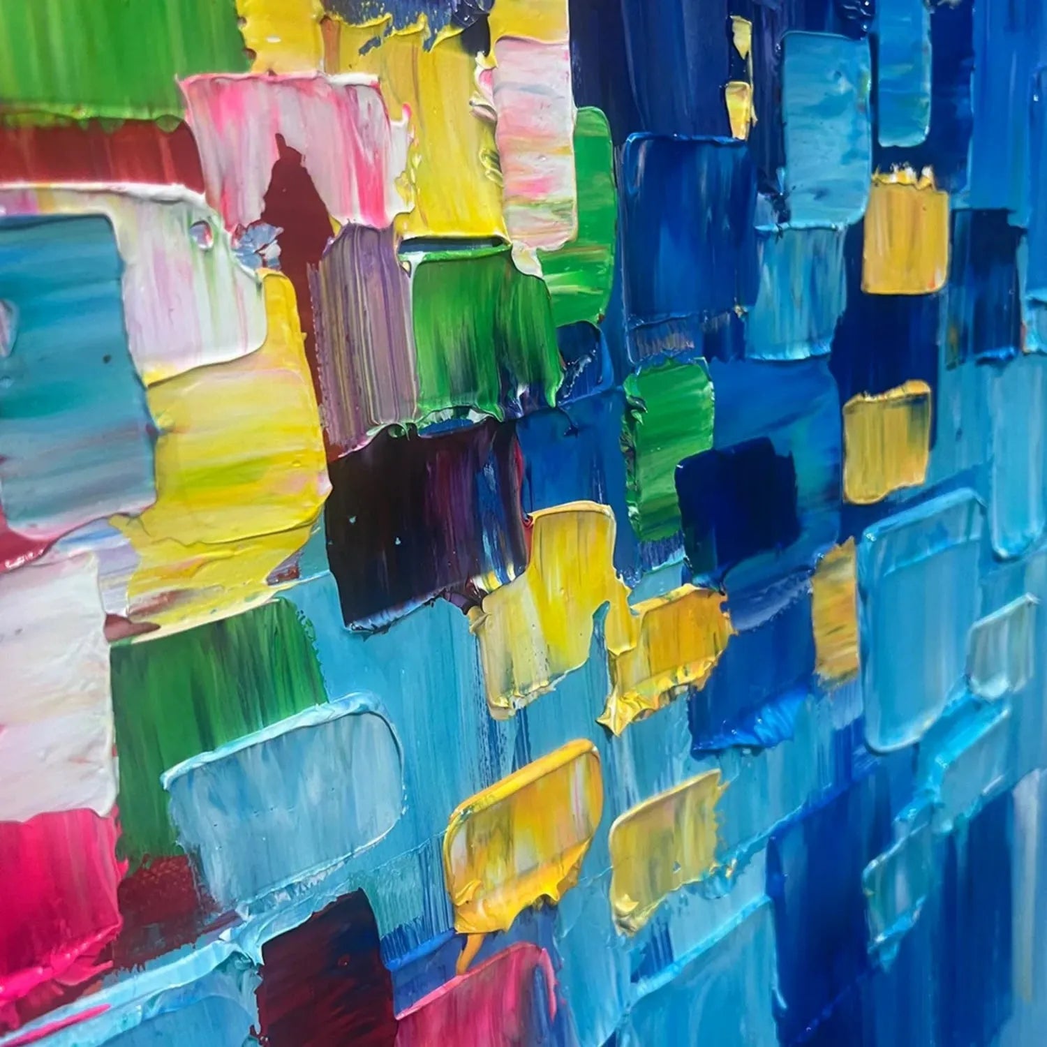 Colorful Abstract Textured Painting Canvas #AT101