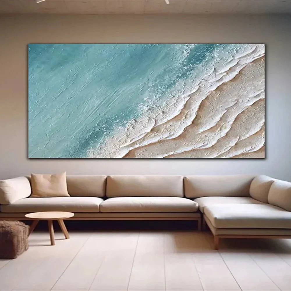 Ocean And Sky Textured Painting Canvas #OS023